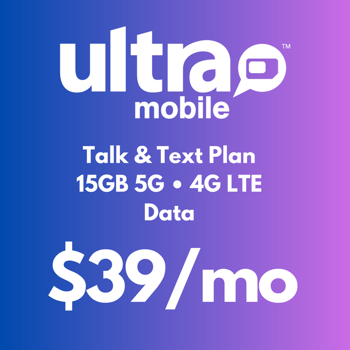 $39 15GB Plan & SIM Kit - 5G • 4G LTE Data