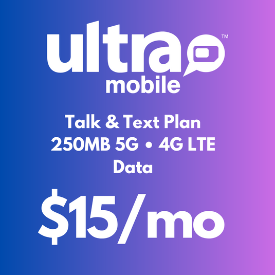 $15 /mo Talk & Text Plan 250MB 5G • 4G LTE Data